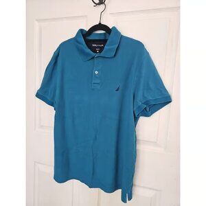 Men's Nautica Slim Fit XXL Polo T-Shirt in Teal
